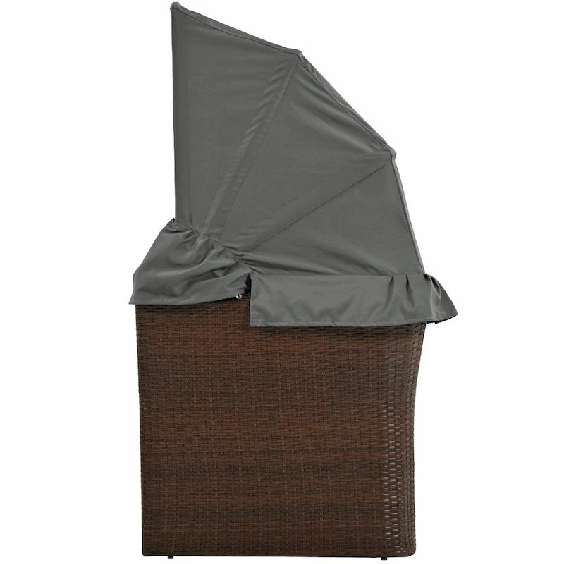 Canapé de patio extérieur avec auvent pliable