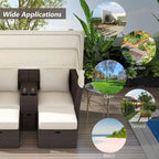 Canapé de patio extérieur avec auvent pliable