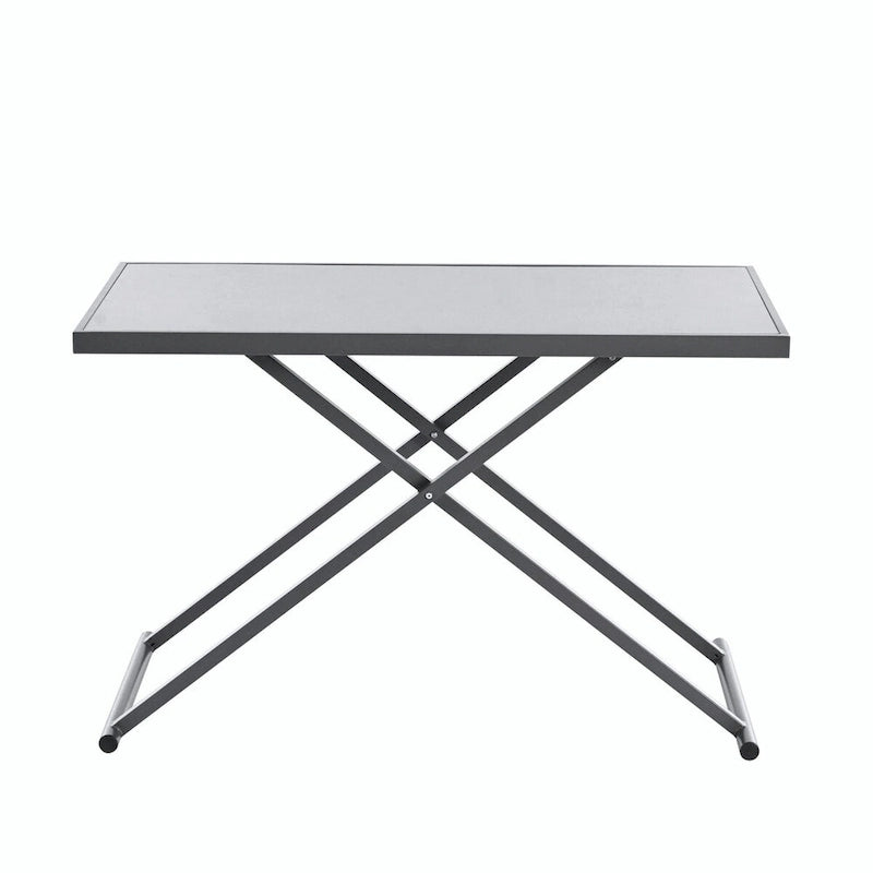 Ensemble de canapé d'angle moderne 5 pièces pour patio avec table en verre et coussins