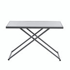 Ensemble de canapé d'angle moderne 5 pièces pour patio avec table en verre et coussins