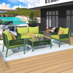 Ensemble de mobilier de jardin 4 pièces en corde