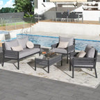 Ensemble de mobilier de jardin 4 pièces en corde