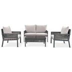 Ensemble de mobilier de jardin 4 pièces en corde