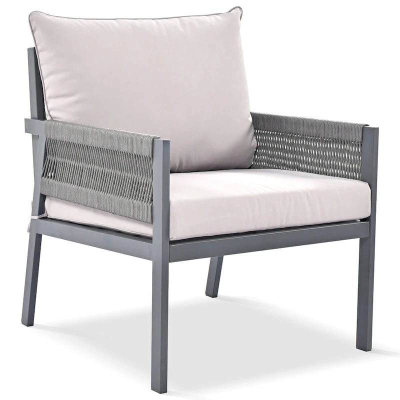 Ensemble de mobilier de jardin 4 pièces en corde