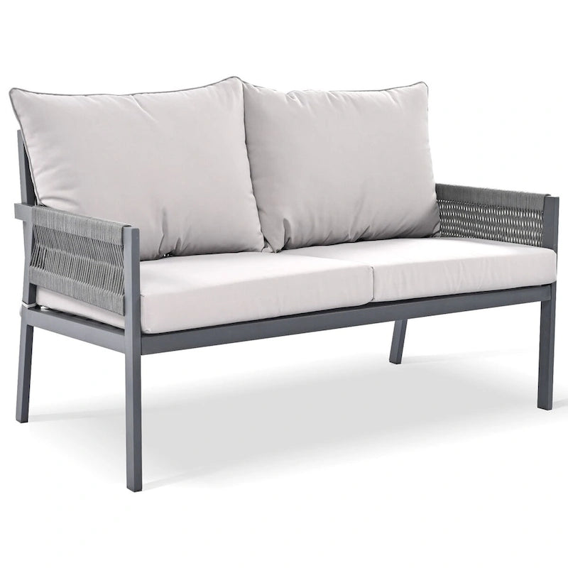 Ensemble de mobilier de jardin 4 pièces en corde
