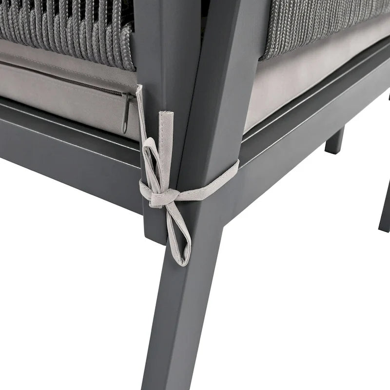 Ensemble de mobilier de jardin 4 pièces en corde