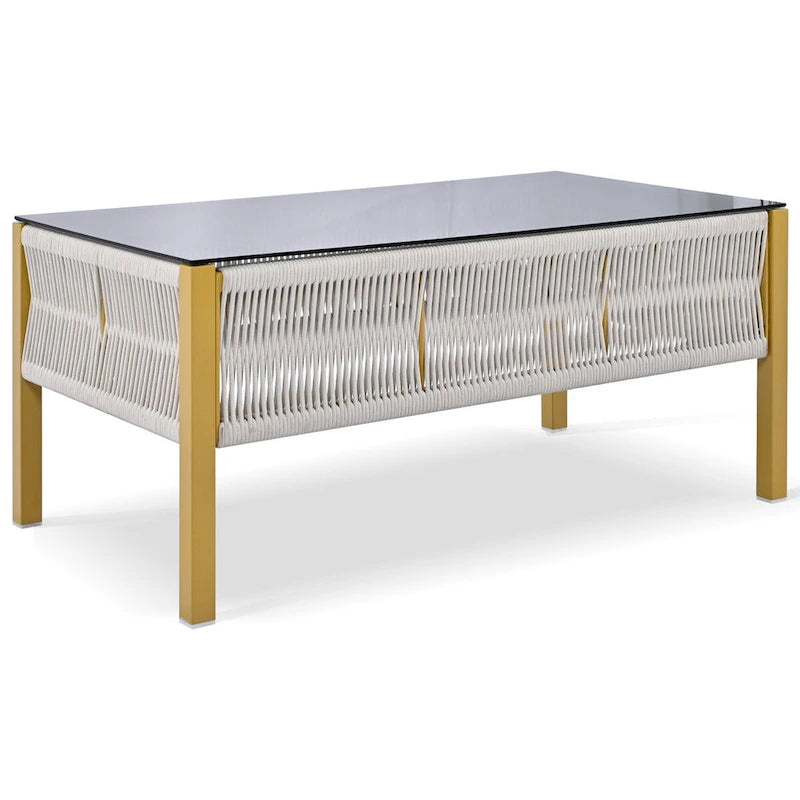 Ensemble de mobilier de jardin 4 pièces en corde