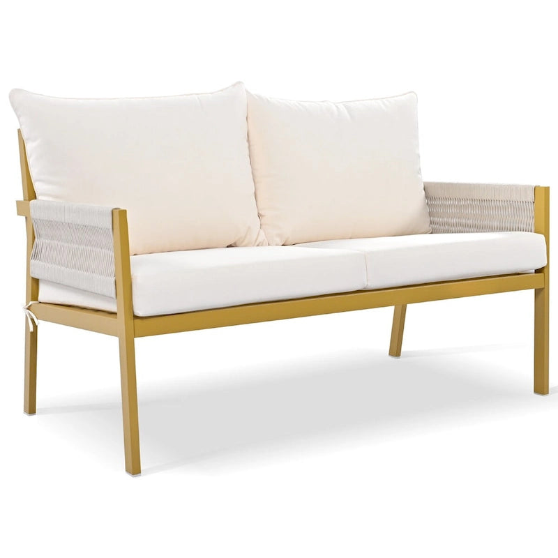 Ensemble de mobilier de jardin 4 pièces en corde