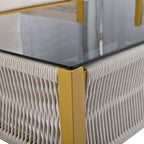 Ensemble de mobilier de jardin 4 pièces en corde