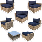 Collection de sièges en rotin Ventura 12 pièces à chaises multiples