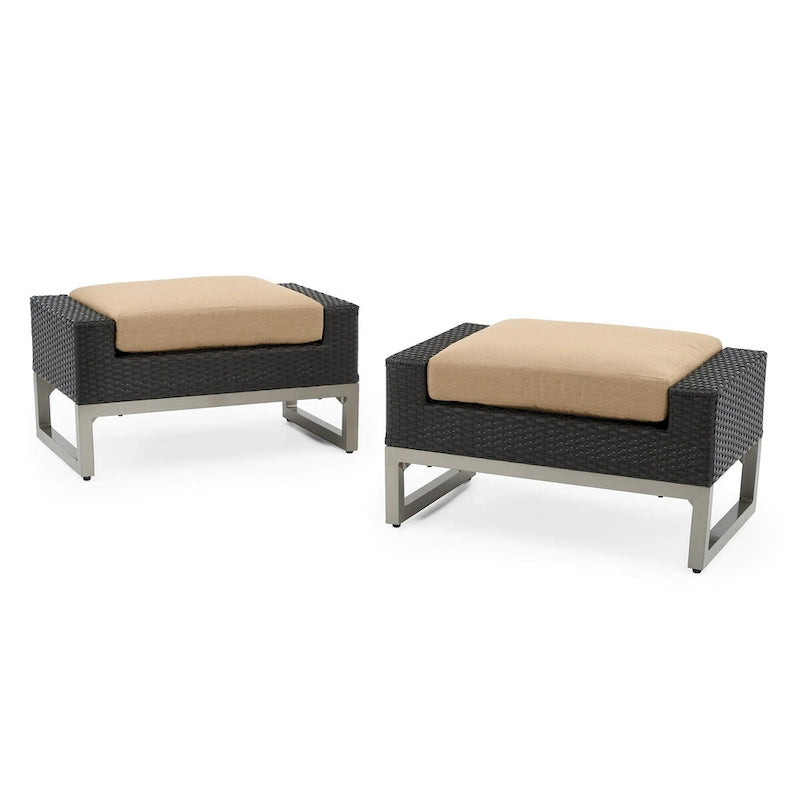 Ensemble de conversation d'extérieur Milo Espresso 7 pièces en Sunbrella