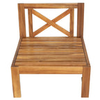 Ensemble de sièges de canapé sectionnel 5 pièces en bois pour terrasse avec coussins
