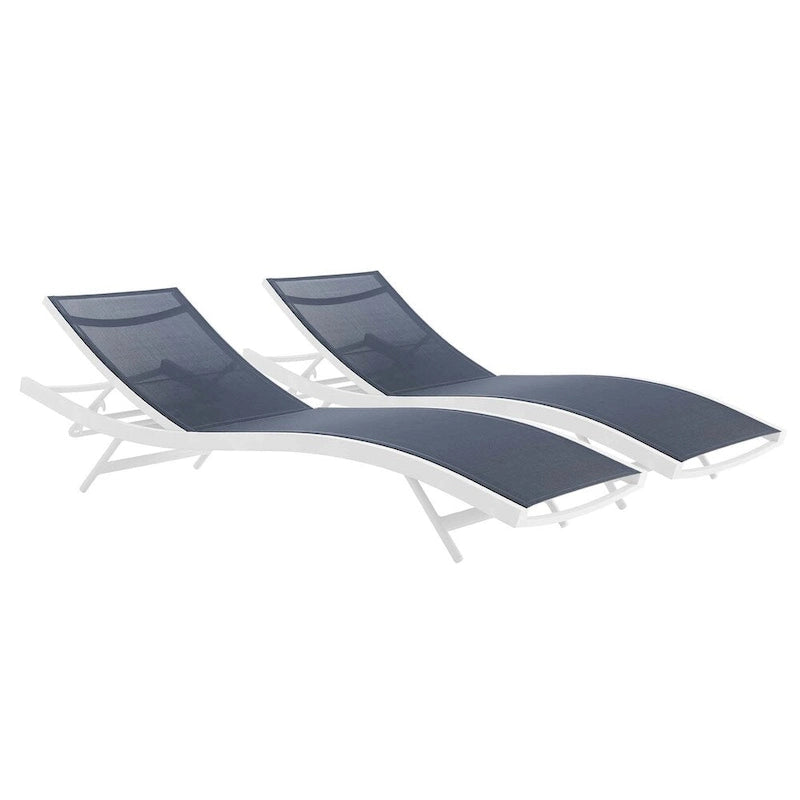 Glimpse - Lot de 2 chaises longues de patio en filet - N/A