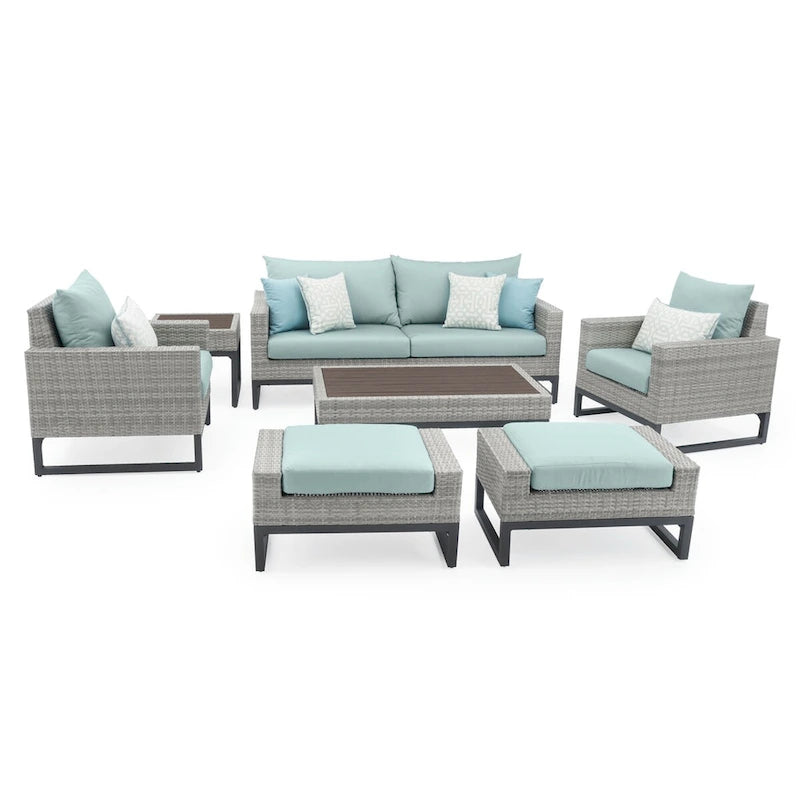 Ensemble de patio Milo Grey Sunbrella 18 pièces