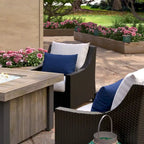 Ensemble de conversation de patio Deco 5 pièces Sunbrella avec foyer extérieur