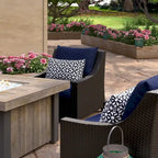 Ensemble de conversation de patio Deco 5 pièces Sunbrella avec foyer extérieur