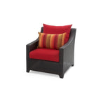 Ensemble de conversation de patio Deco 5 pièces Sunbrella avec foyer extérieur