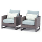 Milea 2 Piece Sunbrella Outdoor Patio Club Chairs - 32W x 35D x 31H