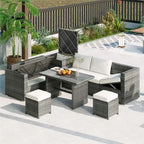 Outdoor 6-Piece Rattan Sofa Set