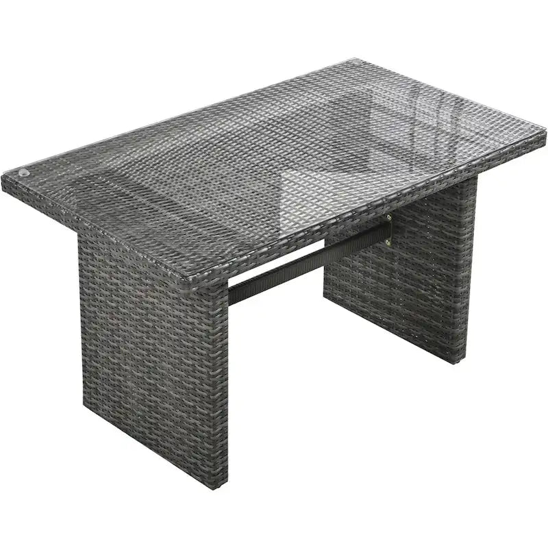 Canapé d'extérieur 6 pièces en rotin