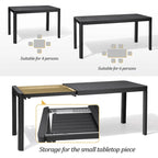 Ensemble de salle à manger extérieur 5/7 pièces en aluminium avec chaises empilables et table extensible