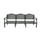 Ensemble de conversation d'extérieur Nassau 6 pièces avec brasero au propane, coussins, table d'appoint ronde de 24 po et table basse ovale de 31 x 46 po