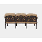 Ensemble de conversation d'extérieur Nassau 6 pièces avec brasero au propane, coussins, table d'appoint ronde de 24 po et table basse ovale de 31 x 46 po