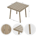 Ensemble de conversation d'extérieur 5 pièces en aluminium avec fauteuils pivotants, table d'appoint et coussins