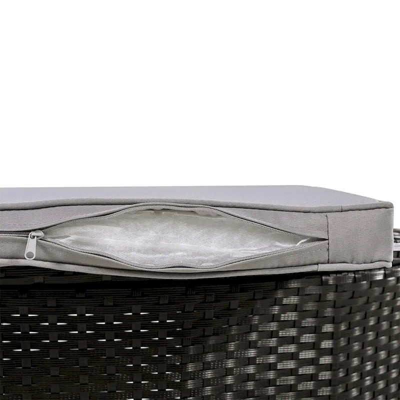 Ensemble de canapé d'angle en rotin extérieur quadrilatéral