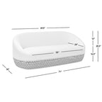 Canapé d'extérieur 3 places en osier tressé Willow 71 - 71 L x 36 P x 28,5 H