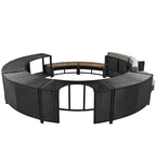 Cadre de Spa avec rangements en rotin pour canapé de terrasse
