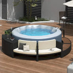 Cadre de Spa avec rangements en rotin pour canapé de terrasse