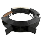 Cadre de Spa avec rangements en rotin pour canapé de terrasse