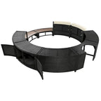 Cadre de Spa avec rangements en rotin pour canapé de terrasse