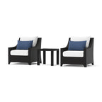 Ensemble Deco 3 pièces : 2 fauteuils de jardin en aluminium et 1 table d'appoint