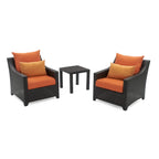 Ensemble Deco 3 pièces : 2 fauteuils de jardin en aluminium et 1 table d'appoint