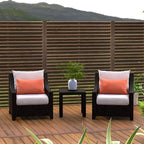 Ensemble Deco 3 pièces : 2 fauteuils de jardin en aluminium et 1 table d'appoint