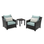 Ensemble Deco 3 pièces : 2 fauteuils de jardin en aluminium et 1 table d'appoint