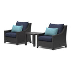 Ensemble Deco 3 pièces : 2 fauteuils de jardin en aluminium et 1 table d'appoint