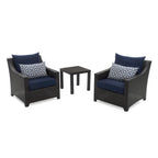 Ensemble Deco 3 pièces : 2 fauteuils de jardin en aluminium et 1 table d'appoint