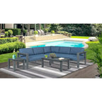 Canapé d'angle d'extérieur en aluminium Sardaigne