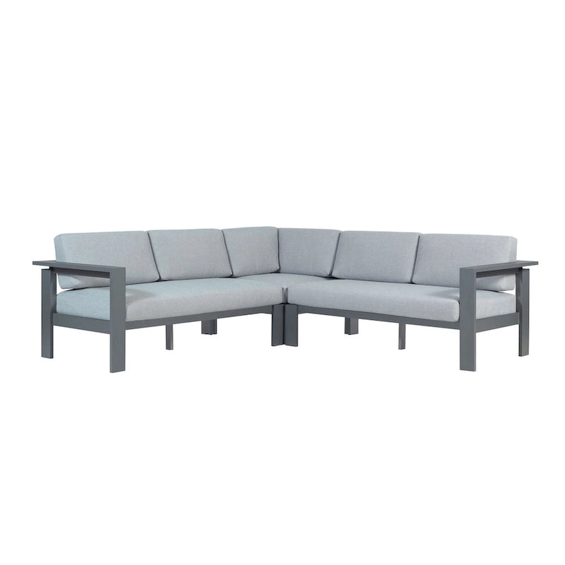 Canapé d'angle d'extérieur en aluminium Sardaigne