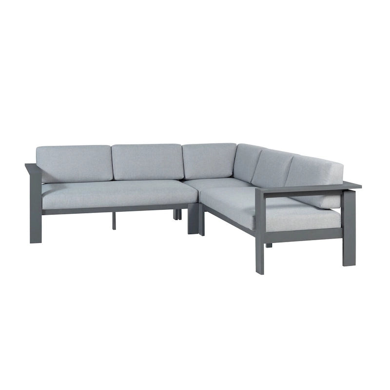 Canapé d'angle d'extérieur en aluminium Sardaigne