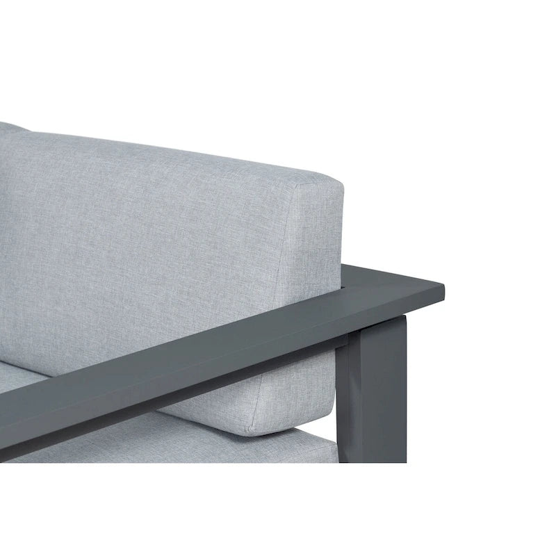 Canapé d'angle d'extérieur en aluminium Sardaigne