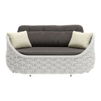 Causeuse en corail gris