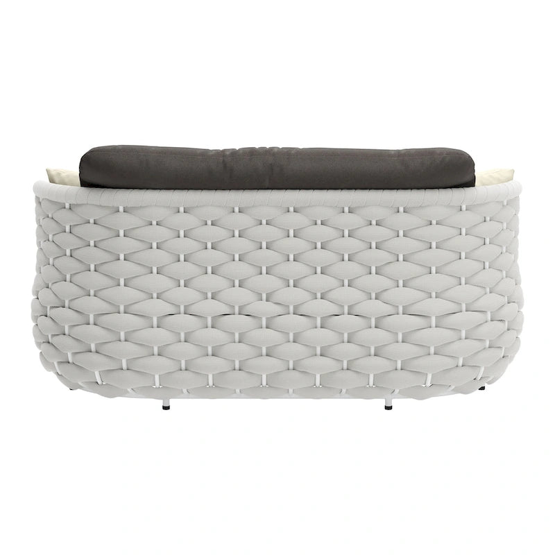 Causeuse en corail gris