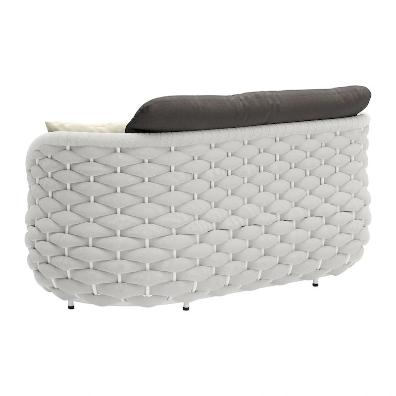 Causeuse en corail gris