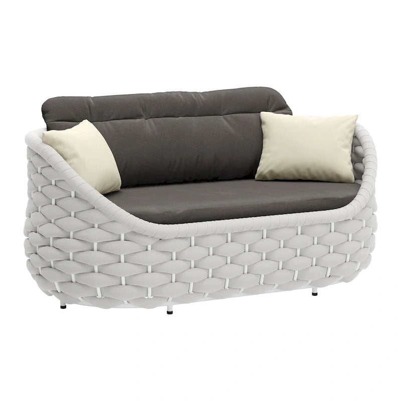 Causeuse en corail gris
