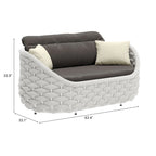 Causeuse en corail gris