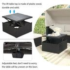 Lit de repos extérieur modulable en osier tressé 4 pièces avec auvent et pouf